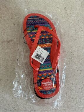 Muk Luks Coral Strap Women's Patterned Flip Flops